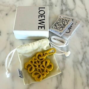 Loewe Anagram Charm Inflated Yellow NIB